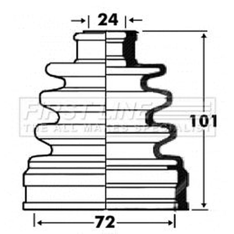 First Line Drive Shaft Bellow Kit Front Left FCB2865