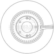 Borg & Beck 2 x Vented Front Brake Discs BBD6247S