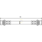 NAPA Brake Hydraulic Hose Line Rear NBH1327