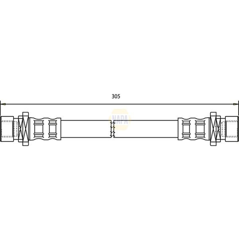 NAPA Brake Hydraulic Hose Line Rear NBH1327