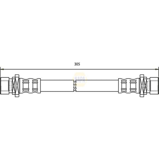 NAPA Brake Hydraulic Hose Line Rear NBH1327