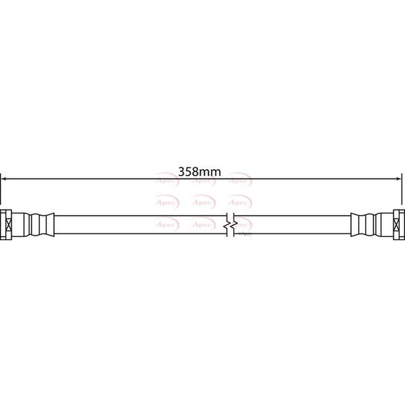 Apec Brake Hydraulic Hose Line Front HOS4239