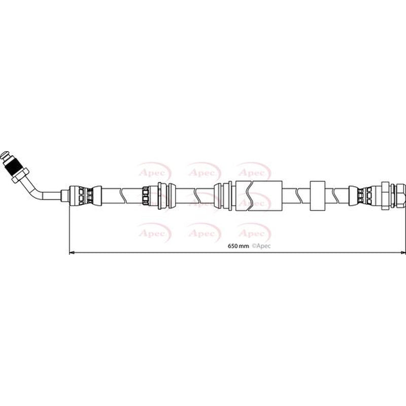 Apec Brake Hydraulic Hose Line Front Right HOS4192