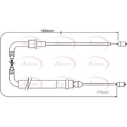 Apec Handbrake Cable Left Rear CAB1334