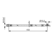 Bosch Brake Hydraulic Hose Line Front Right 1 987 481 A57