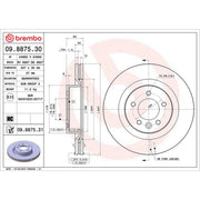 Brembo 2 x Front Brake Discs 09.8875.31