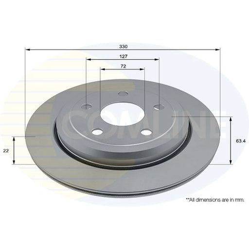 Comline 2 x Rear Brake Discs ADC2889V