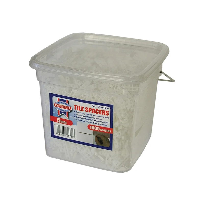 Faithfull Tile Spacer Long Leg (Tub 1000) 3-5mm