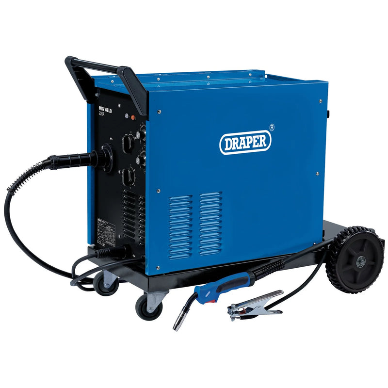 Draper MIG Welder 220A Gas/Gasless with Euro Torch Connector