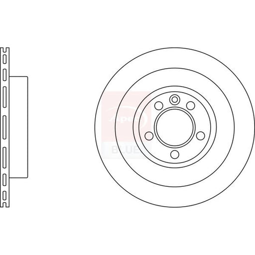 Apec 2 x Vented Rear Brake Discs SDK6726