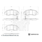 Blue Print Front Brake Pad Set ADBP420128
