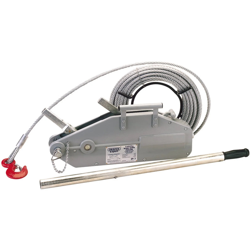 Draper Expert Heavy Duty Wire Rope Puller 1600Kg