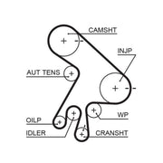 Gates Timing Belt Kit with Rollers K015562XS