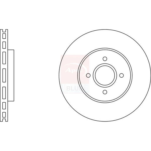 Apec 2 x Vented Front Brake Discs SDK6359