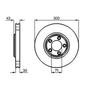 Bosch 2 x Front Brake Discs 0 986 478 778