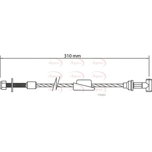 Apec Handbrake Cable Front CAB1127