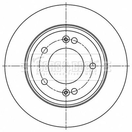 Borg & Beck 2 x Solid Rear Brake Discs BBD5521