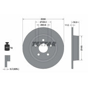 Textar 2 x Solid Rear Brake Discs 92326403