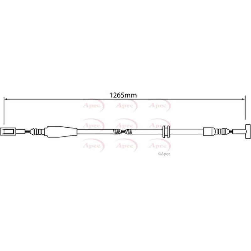 Apec Handbrake Cable Left Rear CAB1242