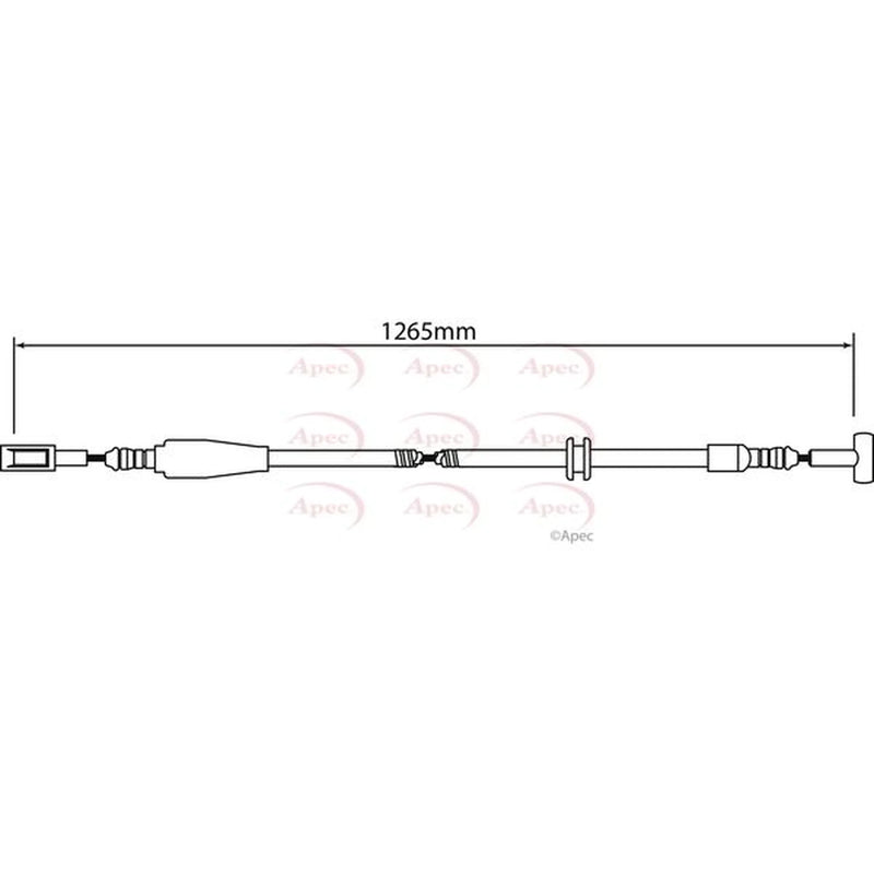 Apec Handbrake Cable Left Rear CAB1242