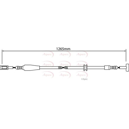 Apec Handbrake Cable Left Rear CAB1242