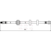 Apec Brake Hydraulic Hose Line Front HOS3973