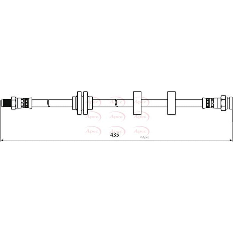 Apec Brake Hydraulic Hose Line Front HOS3973