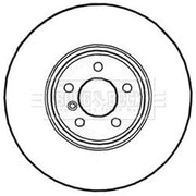 Borg & Beck 2 x Vented Front Brake Discs BBD5824S