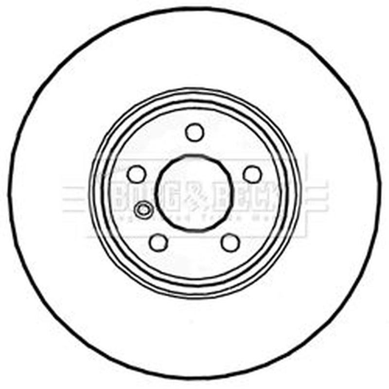 Borg & Beck 2 x Vented Front Brake Discs BBD5824S