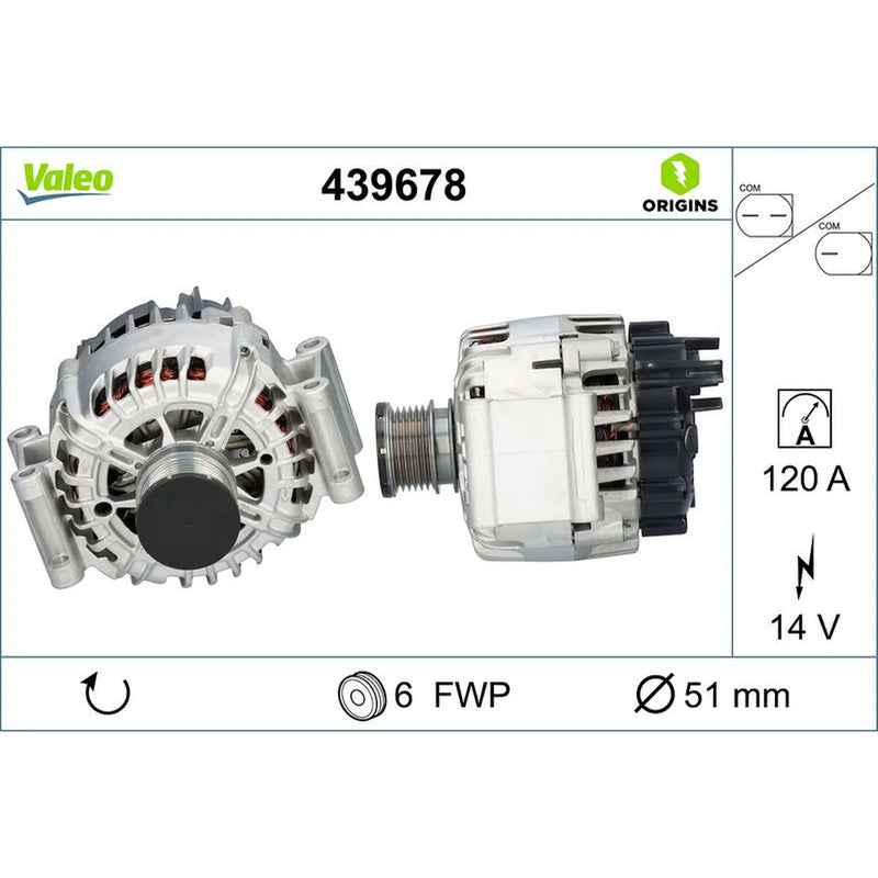Valeo Car Alternator 12V 439678