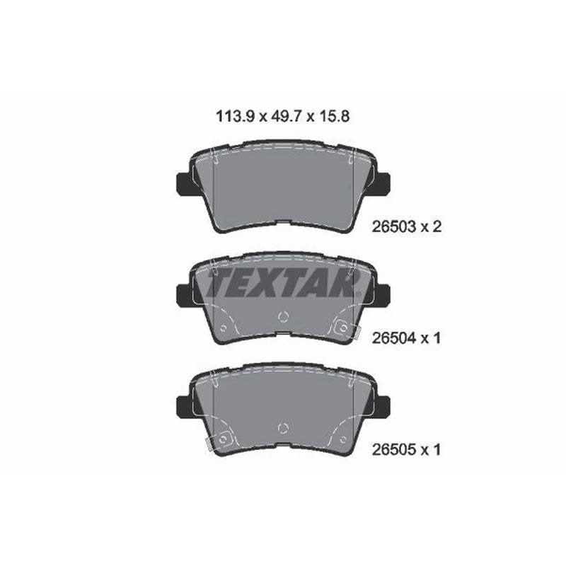 Textar Rear Brake Pad Set 2650301