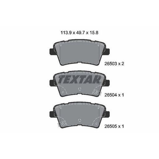 Textar Rear Brake Pad Set 2650301