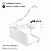 Borg & Beck Intercooler Turbo Charge Air Hose BTH1157