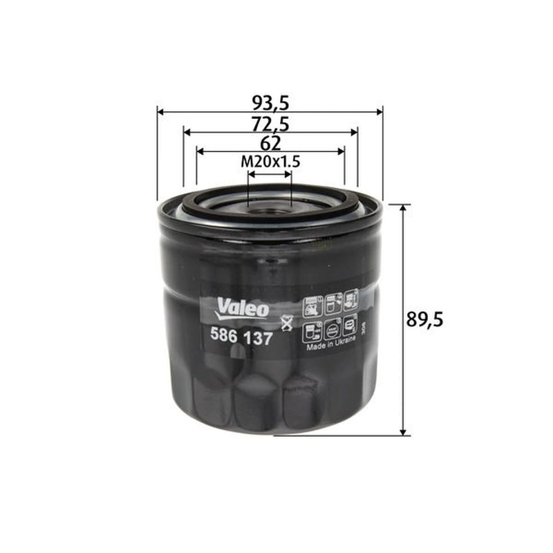 Valeo Engine Oil Filter 586137