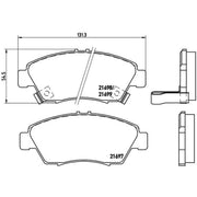 Brembo 4 x Front Brake Pad Set P28024
