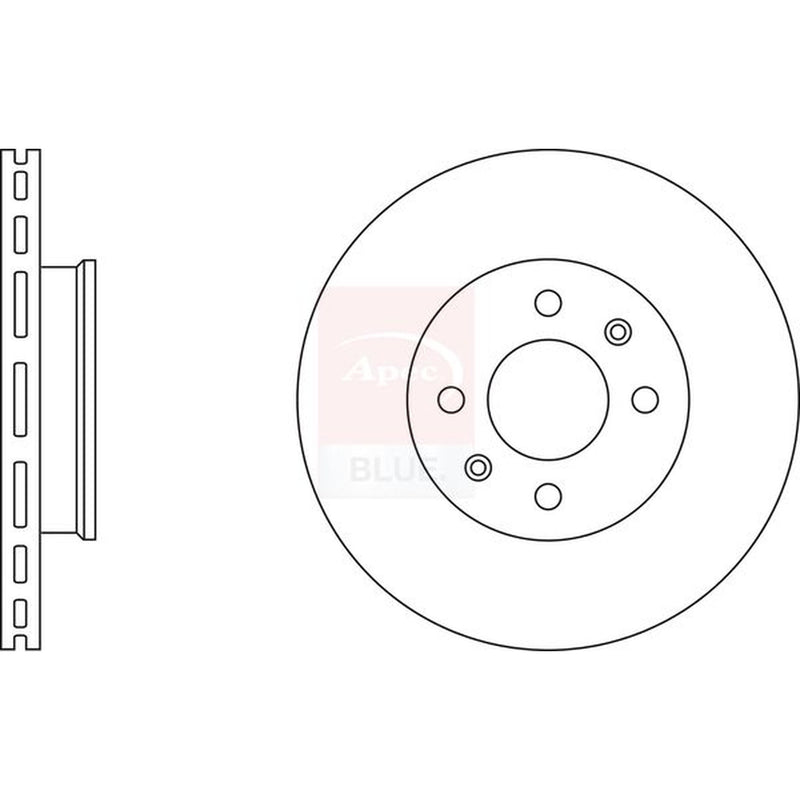 Apec 2 x Vented Front Brake Discs SDK6460