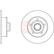 Apec 2 x Solid Rear Brake Discs DSK228