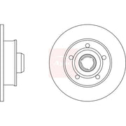 Apec 2 x Solid Rear Brake Discs DSK228