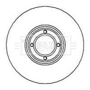 Borg & Beck 2 x Solid Front Brake Discs BBD4264