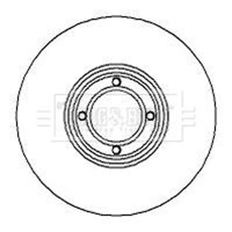 Borg & Beck 2 x Solid Front Brake Discs BBD4264
