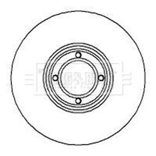 Borg & Beck 2 x Solid Front Brake Discs BBD4264
