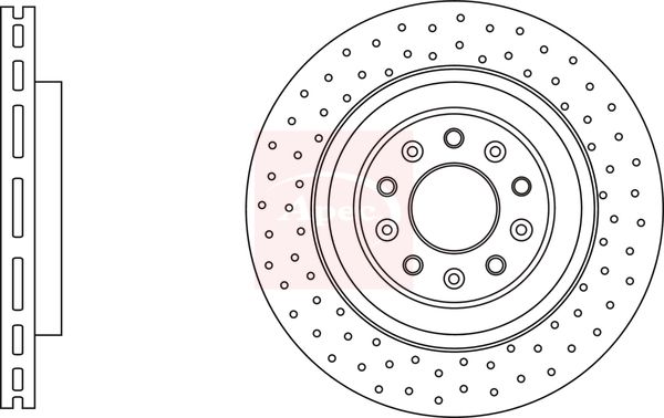 Apec 2 x Brake Disc Set Perforated/Vented