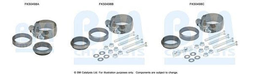 BM Catalysts FK50498B Exhaust Pipe Mounting Kit Fits Mercedes-Benz E-Class BM - Town Parts