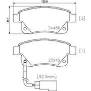 Mintex Rear Brake Pad Set MDB2853