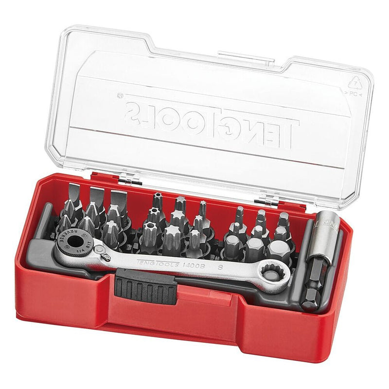 Teng Tools Bit Set Mixed 29 Pieces with Belt Clip