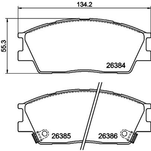 Mintex Front Brake Pad Set MDB3472