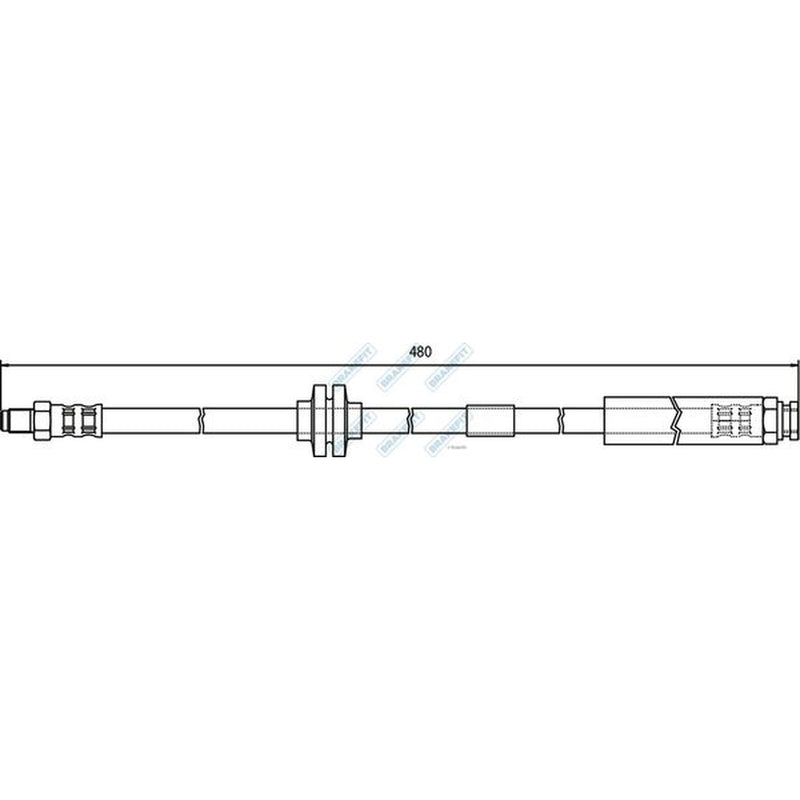 Apec Brake Hydraulic Hose Line Front BHO4077