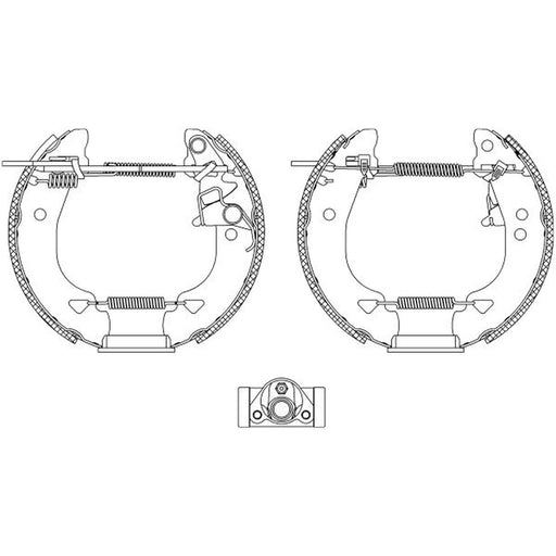 Mintex Brake Shoe Set Axle Kit MSP138