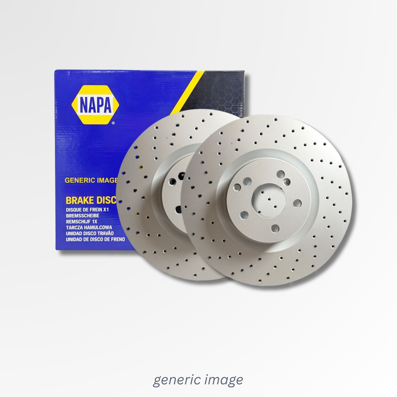 NAPA 2 x Front Perforated/Vented Brake Discs NBD6037