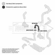 Borg & Beck Intercooler Turbo Charge Air Hose BTH1381